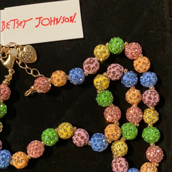 New Betsey Johnson Multicolor Fireball Collar - Picture 9 of 10